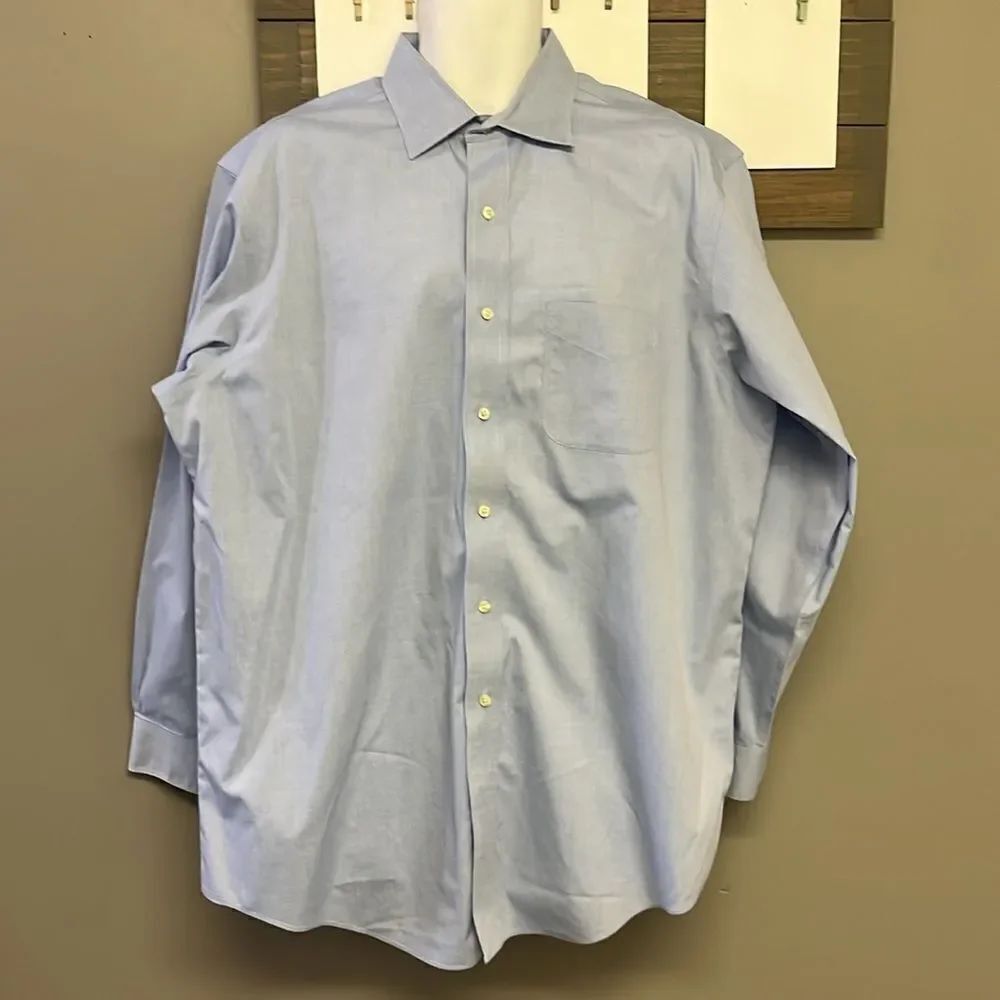 Brooks Brothers 346 Non-Iron All Cotton Long Sleeve Collar Button Down Men Shirt